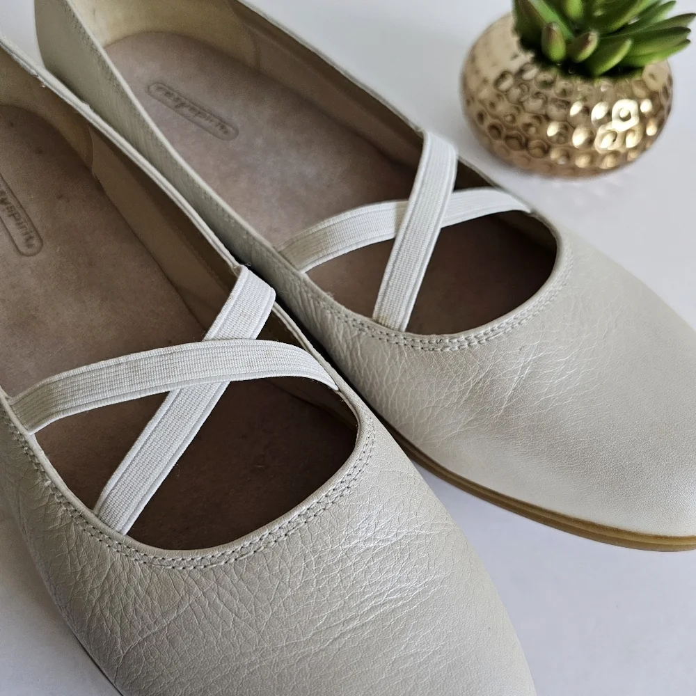 Easy Spirit Move With Me Women's Mary Jane Genuine Leather Comfort Ballet Flats